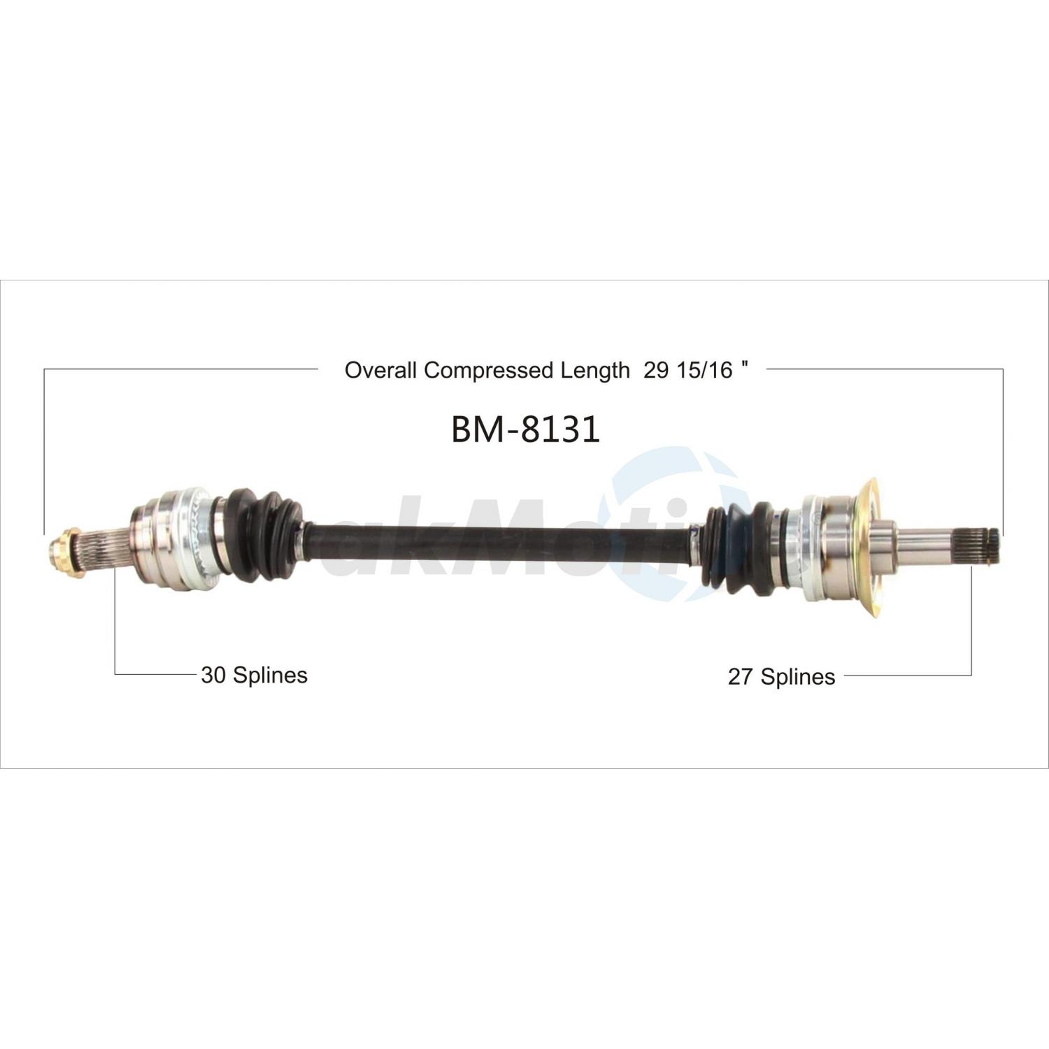 TrakMotive BM8131 CV Axle Shaft product image 1 of 3