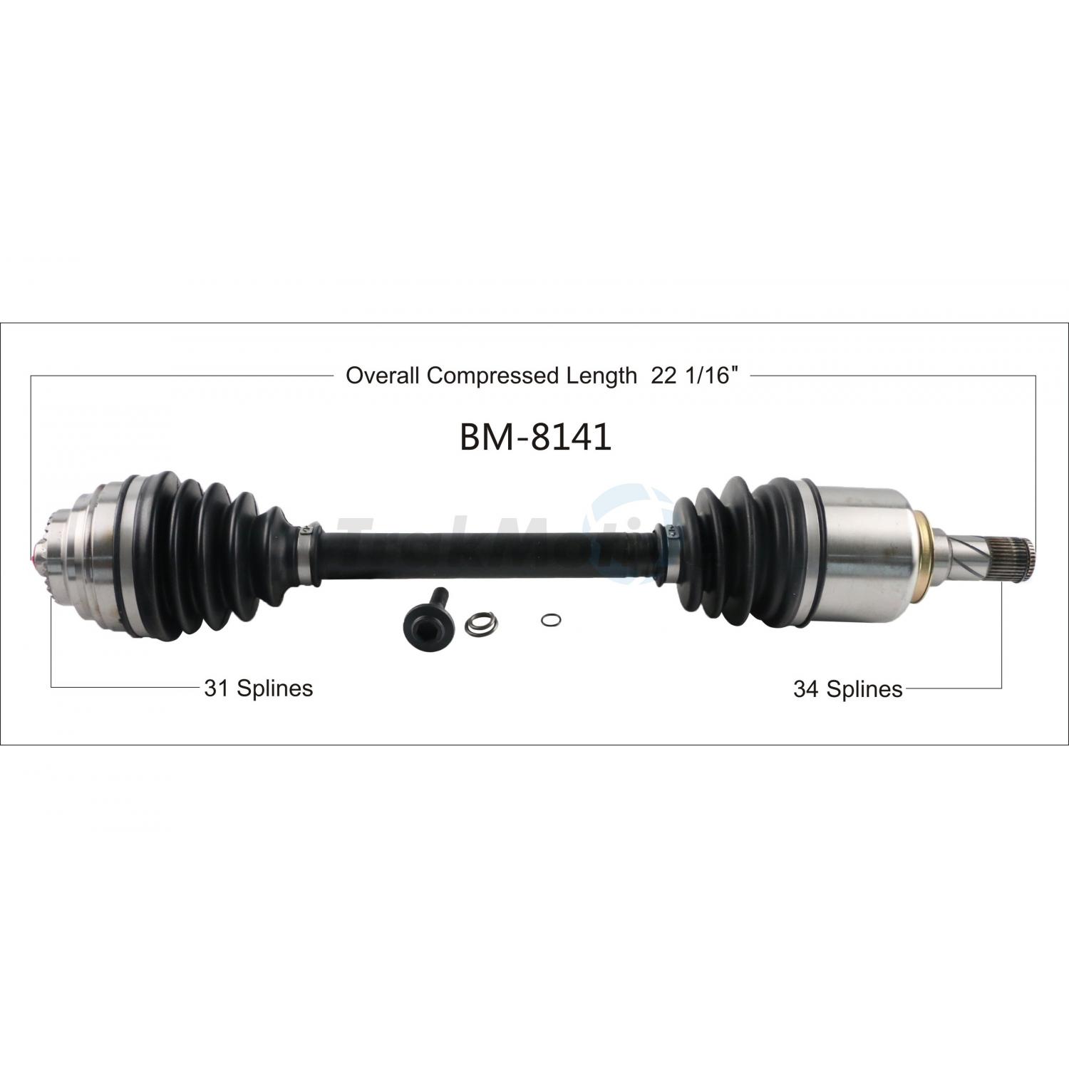 TrakMotive BM8141 - CV Axle Shaft TrakMotive BM8141 CV Axle Shaft product image 1 of 3