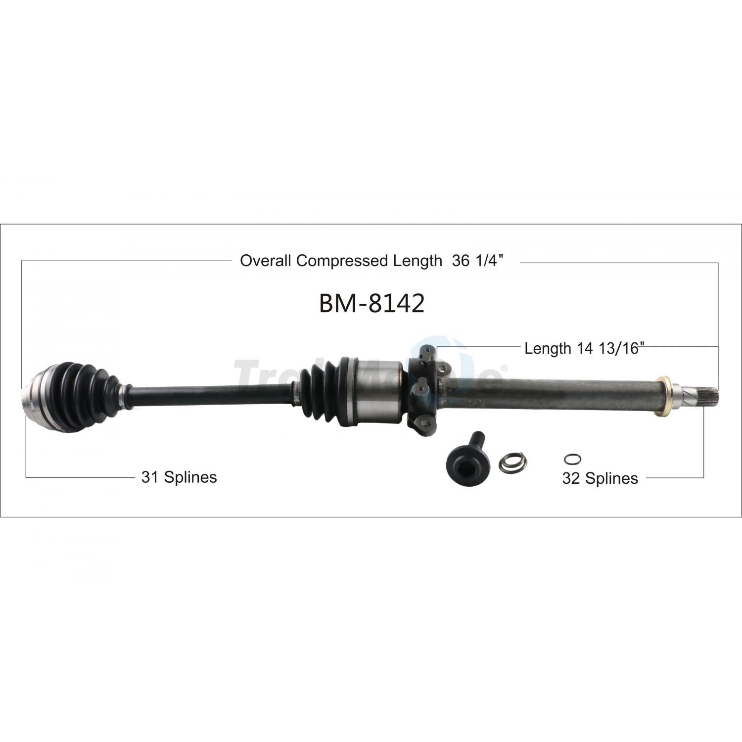 TrakMotive BM8142 - CV Axle Shaft TrakMotive BM8142 CV Axle Shaft product image 1 of 3