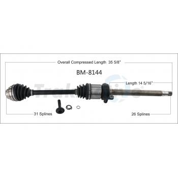 TrakMotive BM8144 - CV Axle Shaft TrakMotive BM8144 CV Axle Shaft product image 1 of 3