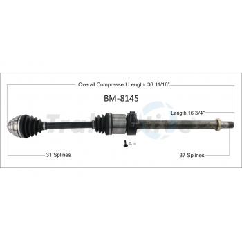 TrakMotive BM8145 CV Axle Shaft product image 1 of 3