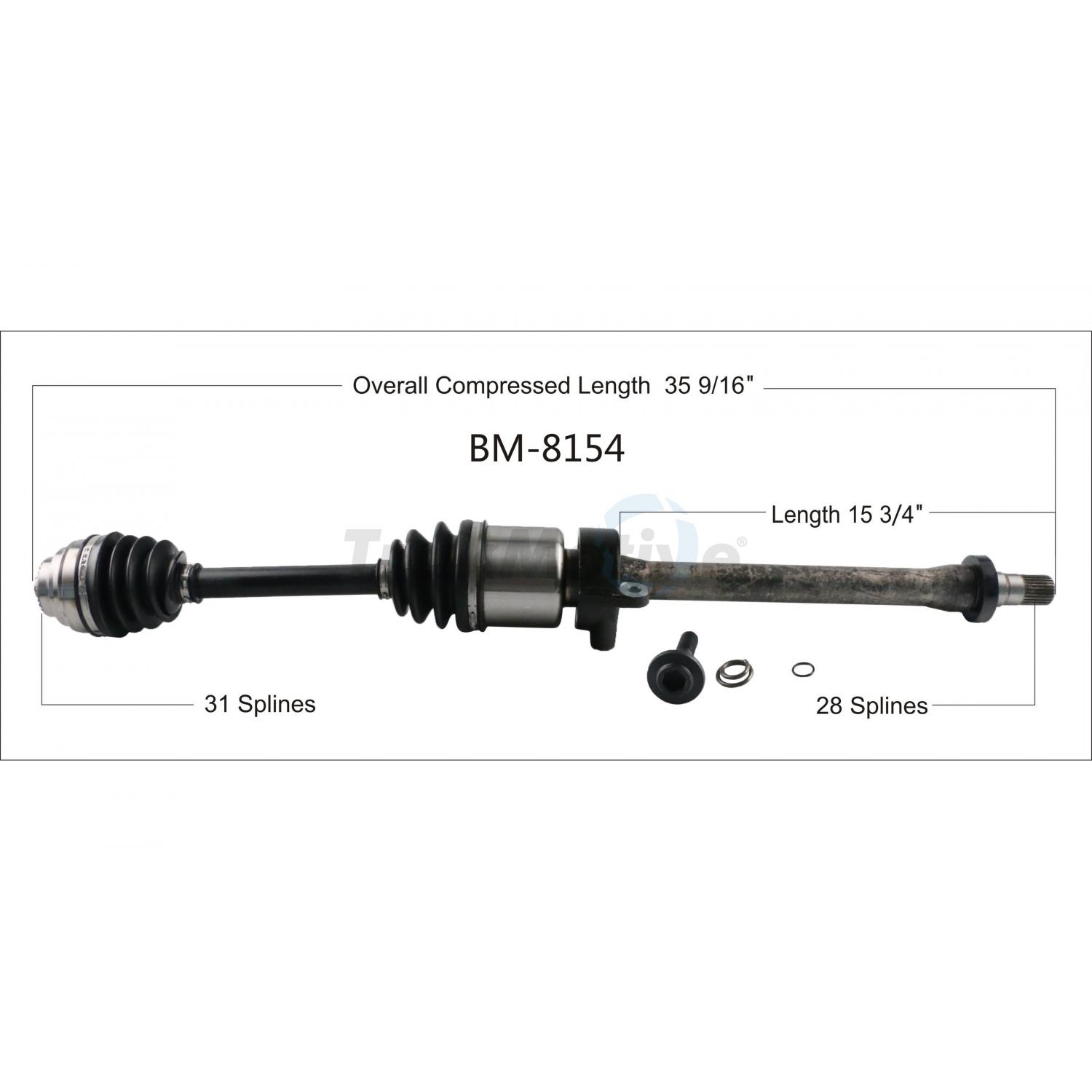 TrakMotive BM8154 - CV Axle Shaft TrakMotive BM8154 CV Axle Shaft product image 1 of 3