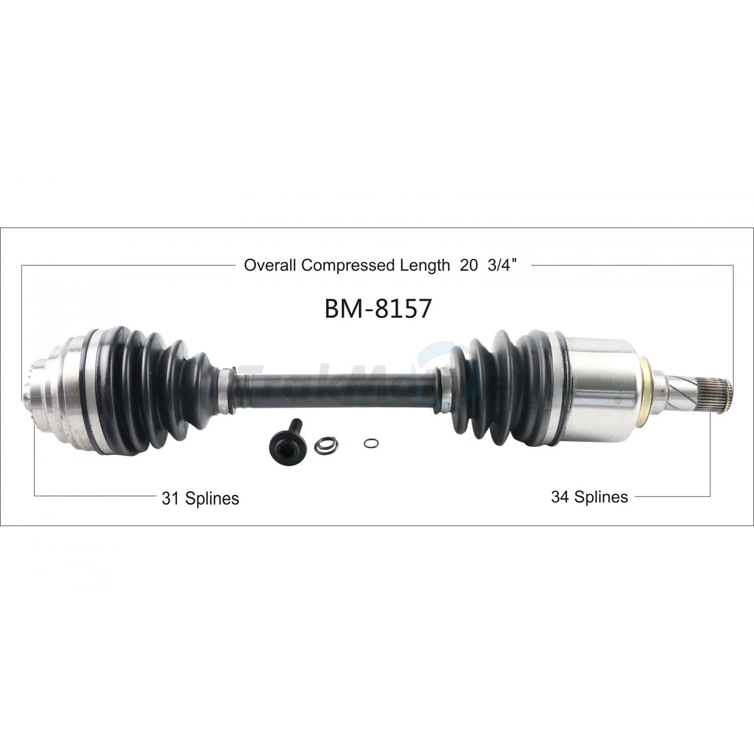 TrakMotive BM8157 CV Axle Shaft product image 1 of 3