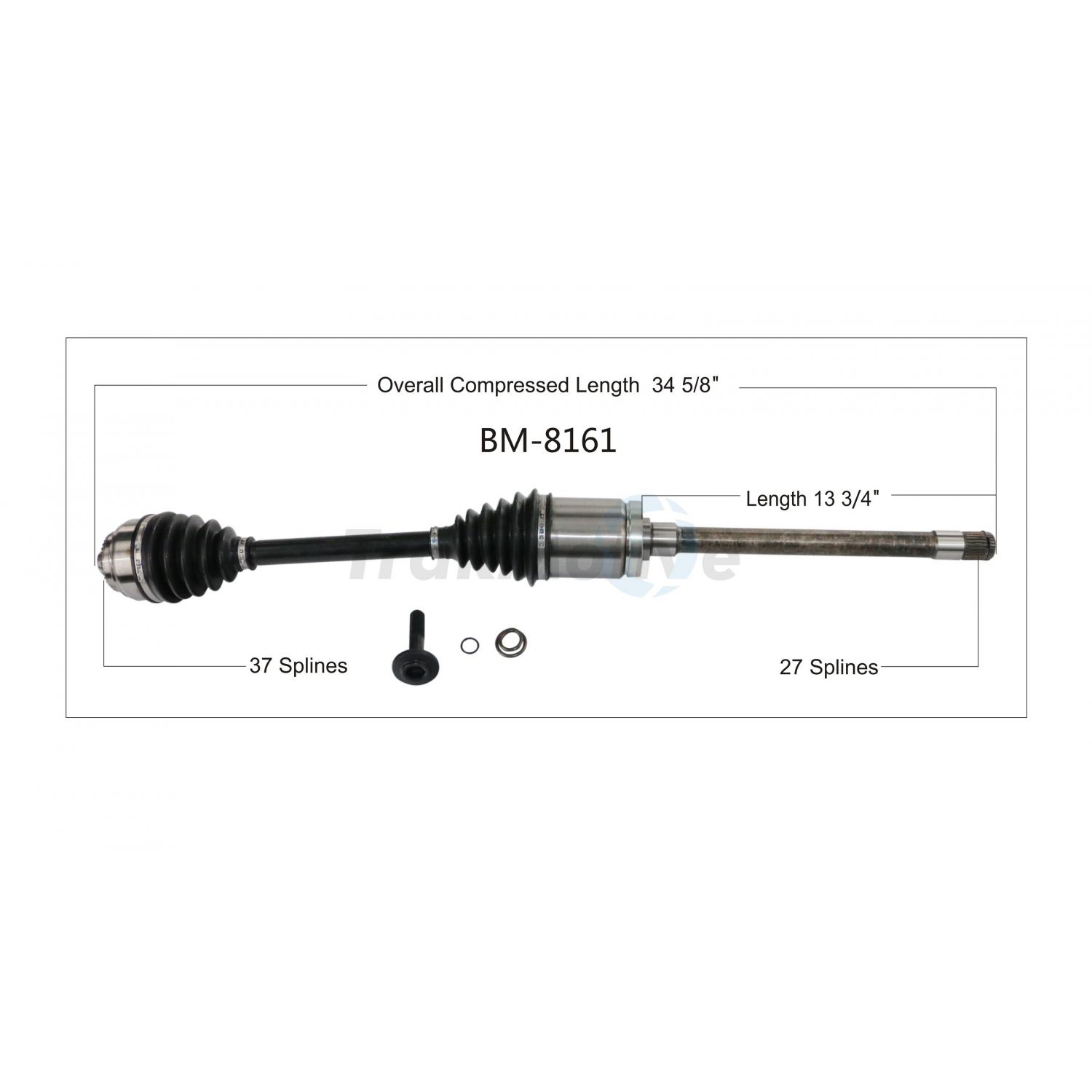 TrakMotive BM8161 - CV Axle Shaft TrakMotive BM8161 CV Axle Shaft product image 1 of 3
