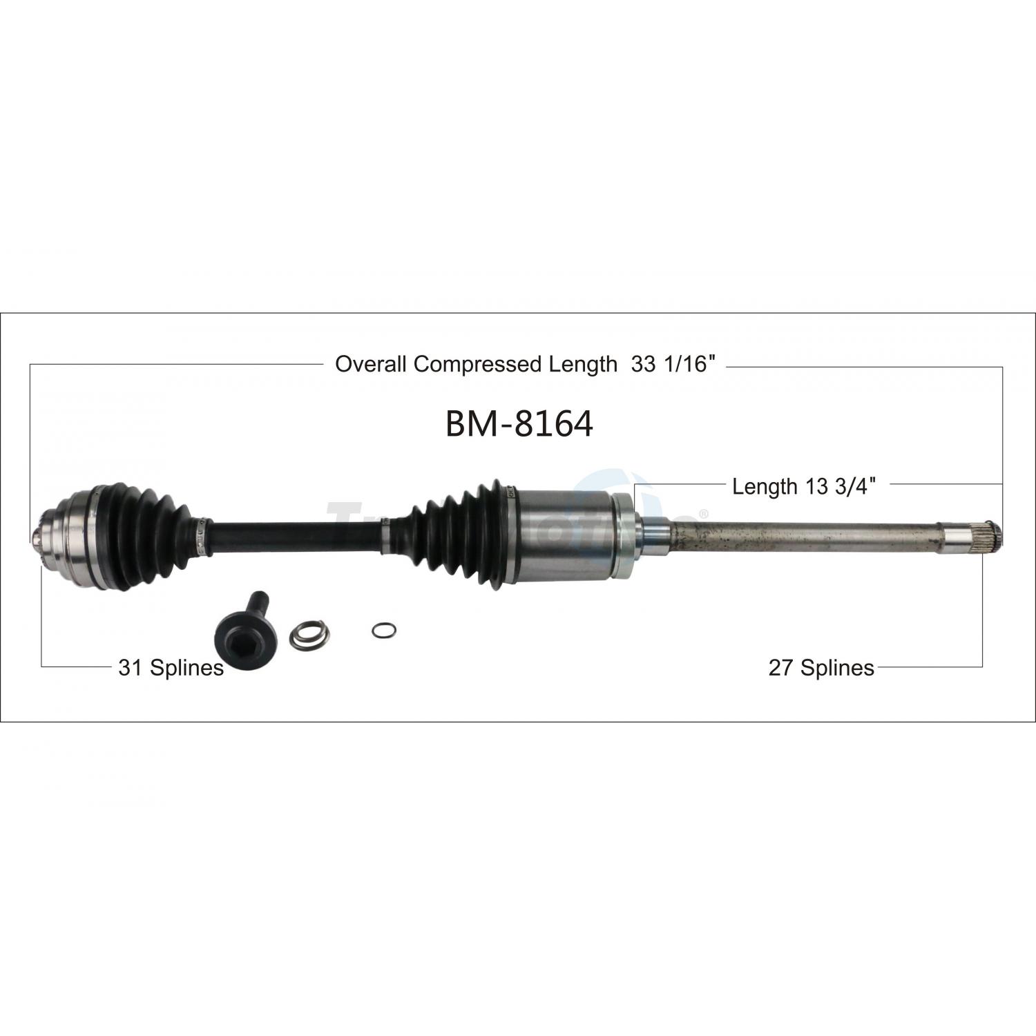 TrakMotive BM8164 - CV Axle Shaft TrakMotive BM8164 CV Axle Shaft product image 1 of 3
