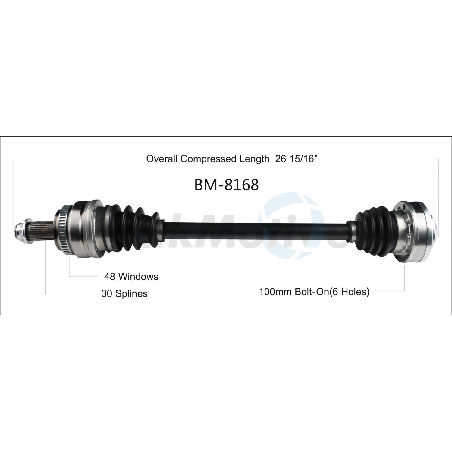 TrakMotive BM8168 - CV Axle Shaft TrakMotive BM8168 CV Axle Shaft product image 1 of 3