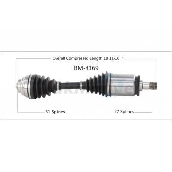 TrakMotive BM8169 - CV Axle Shaft TrakMotive BM8169 CV Axle Shaft product image 1 of 3