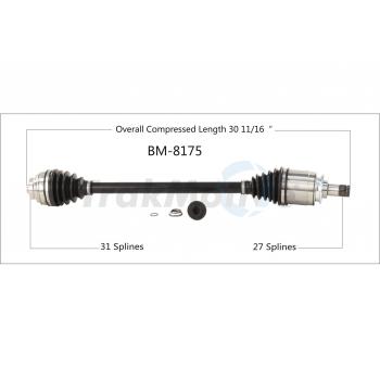 TrakMotive BM8175 CV Axle Shaft product image 1 of 3