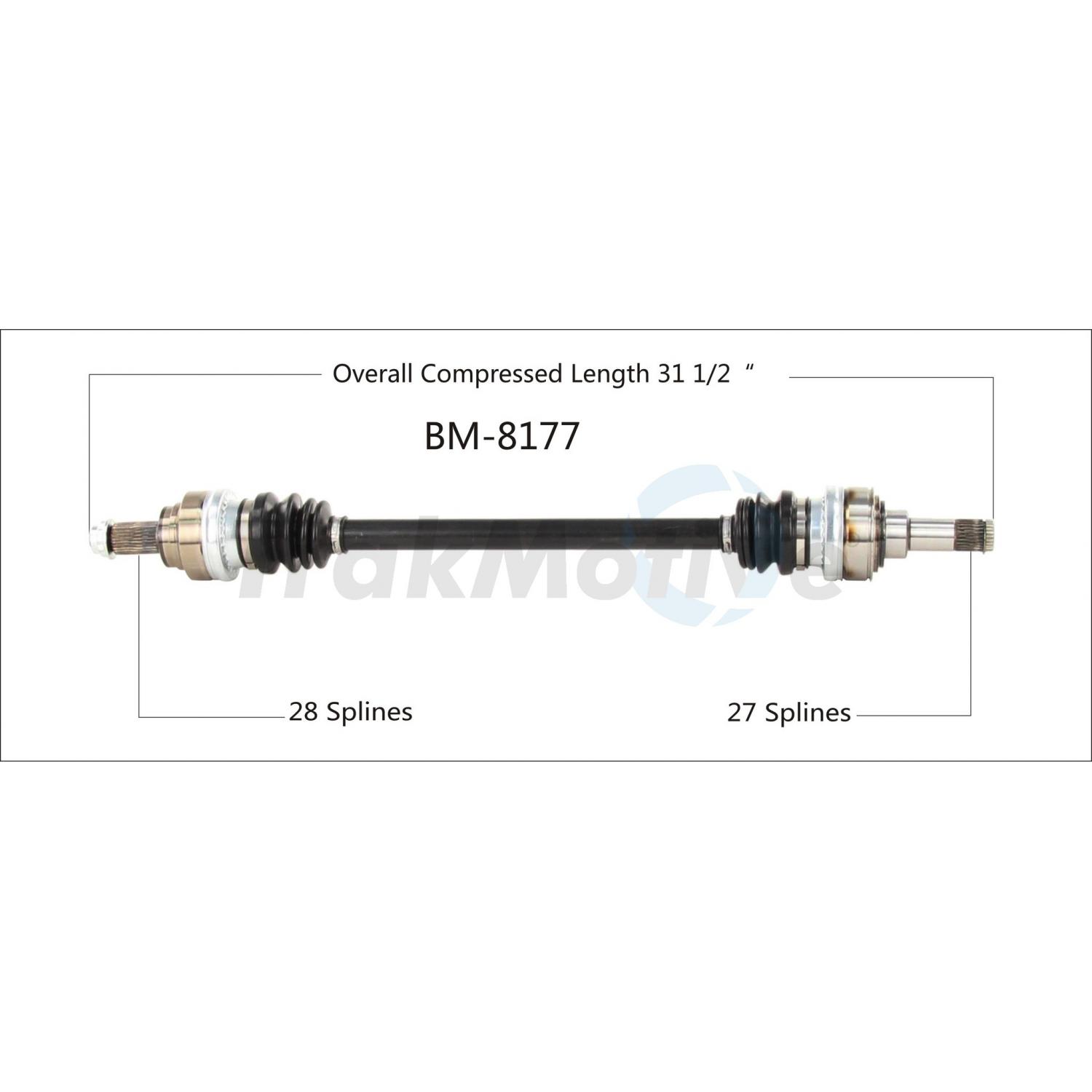 TrakMotive BM8177 - CV Axle Shaft TrakMotive BM8177 CV Axle Shaft product image 1 of 3