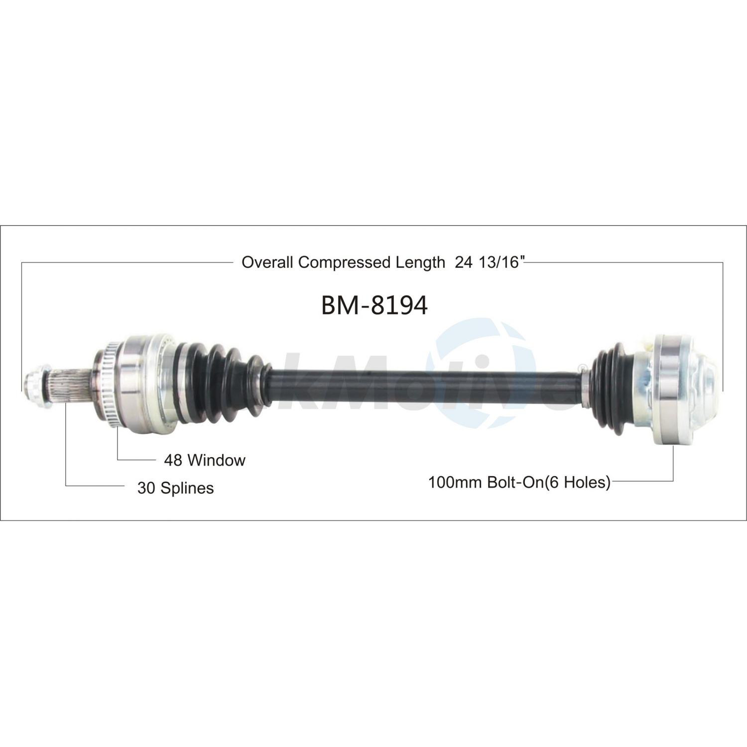 TrakMotive BM8194 CV Axle Shaft product image 1 of 3