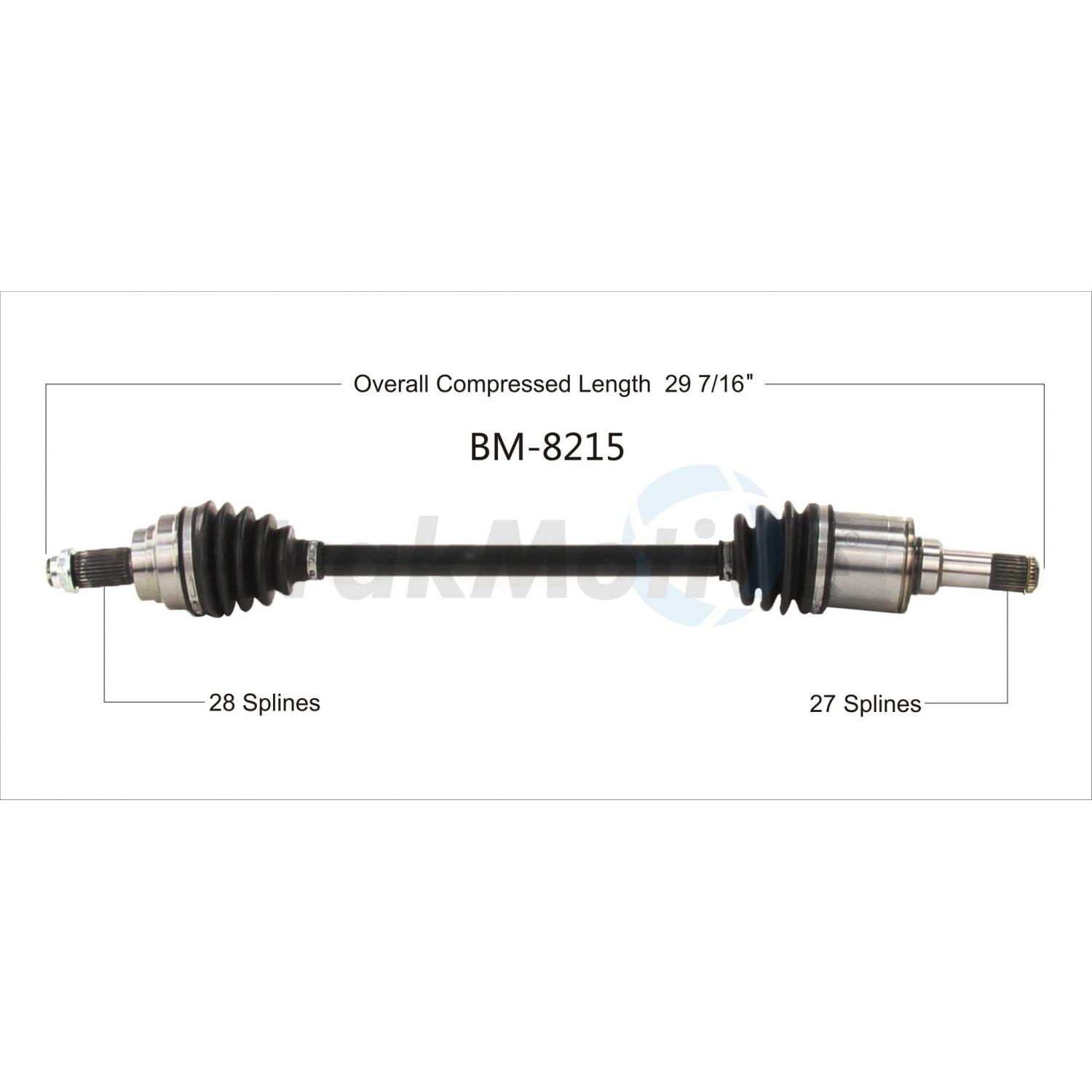 TrakMotive BM8215 - CV Axle Shaft TrakMotive BM8215 CV Axle Shaft product image 1 of 3