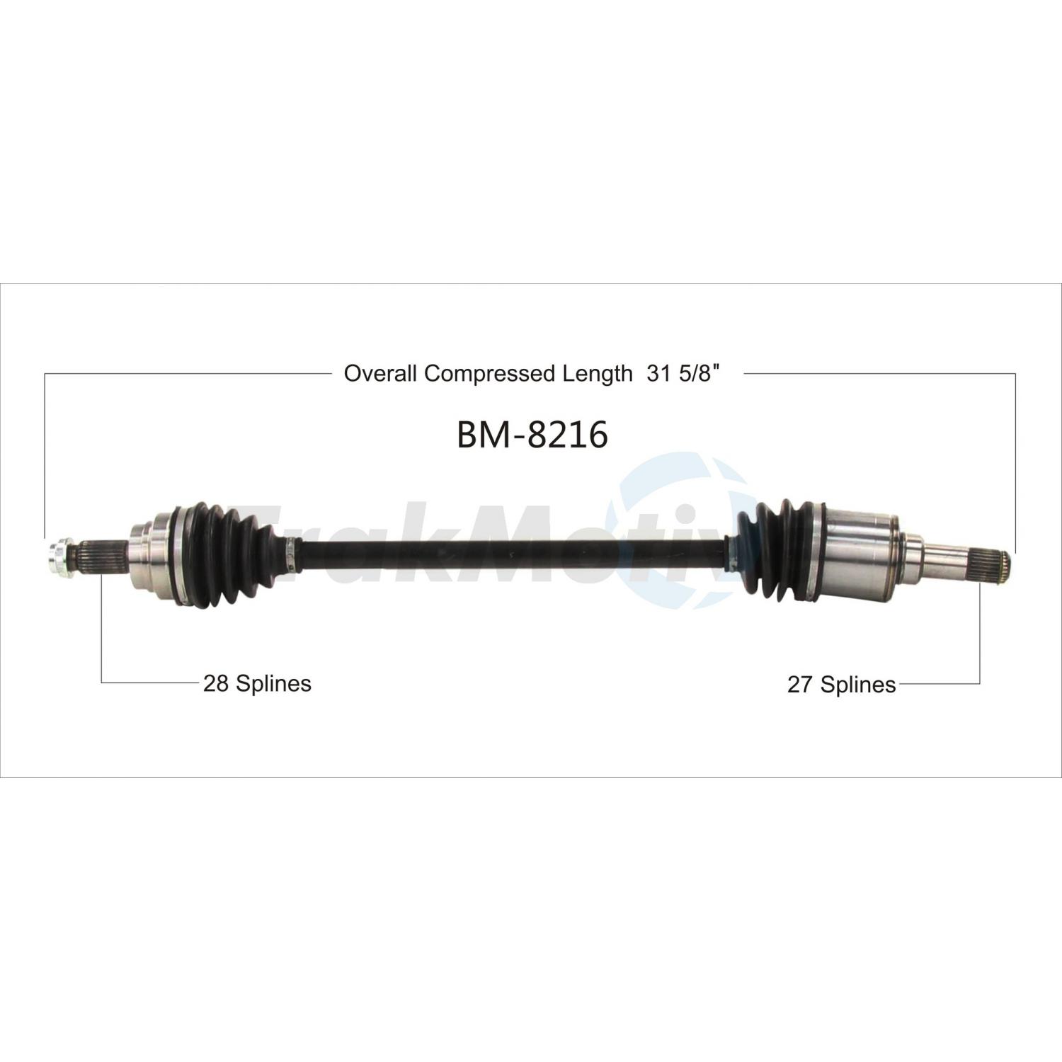 TrakMotive BM8216 CV Axle Shaft product image 1 of 3