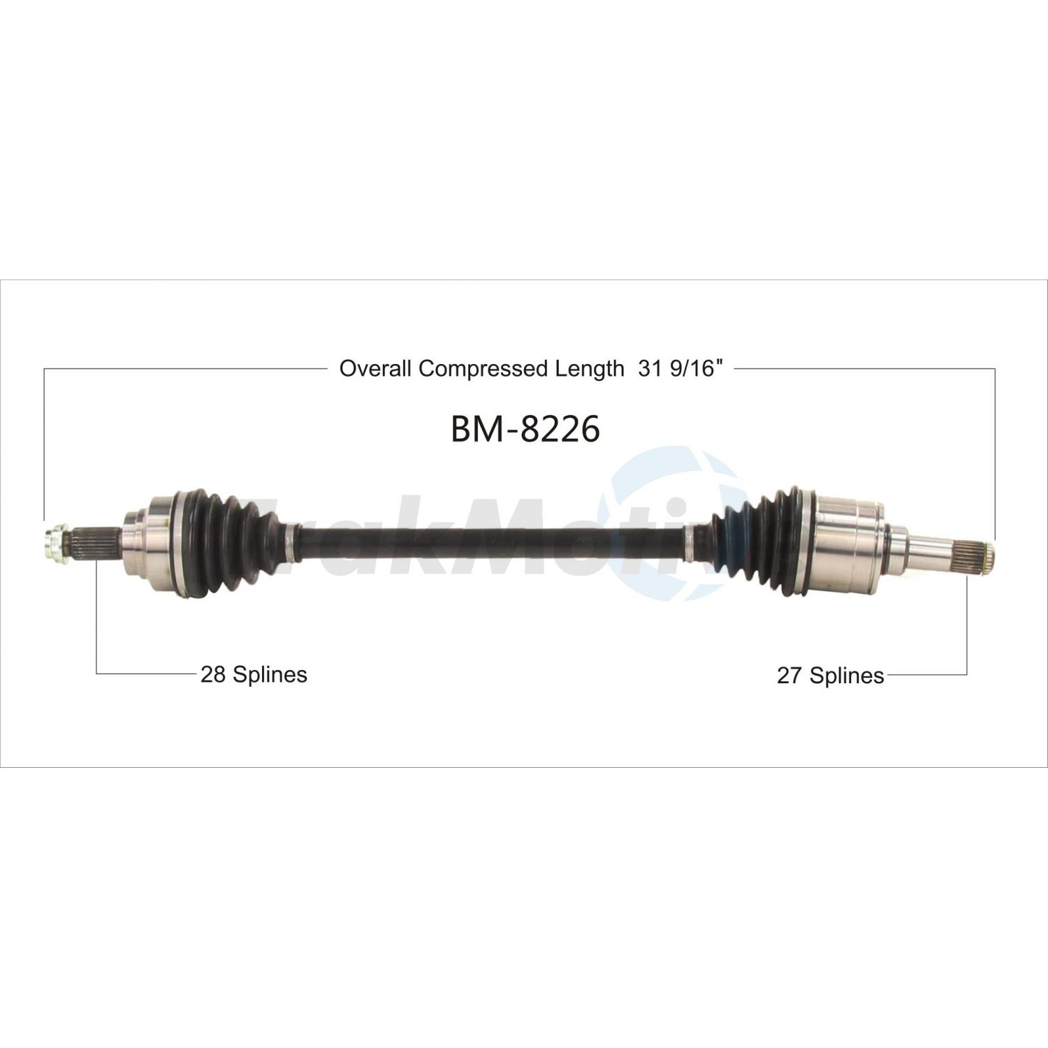 TrakMotive BM8226 - CV Axle Shaft TrakMotive BM8226 CV Axle Shaft product image 1 of 3