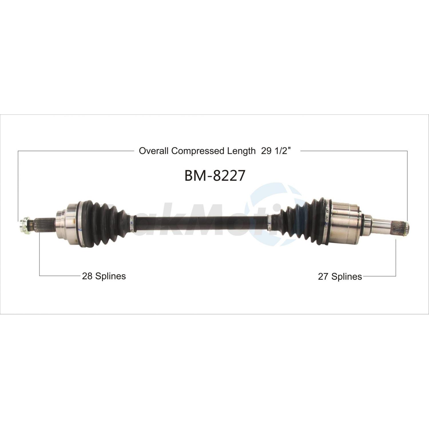 TrakMotive BM8227 - CV Axle Shaft TrakMotive BM8227 CV Axle Shaft product image 1 of 3