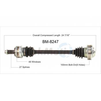 TrakMotive BM8247 CV Axle Shaft product image 1 of 3