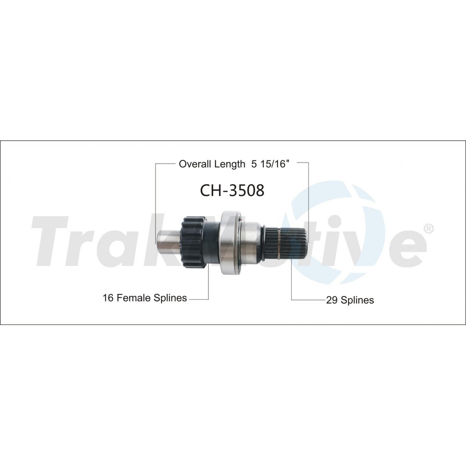 TrakMotive CH3508 - CV Intermediate Shaft TrakMotive CH3508 CV Intermediate Shaft product image 1 of 3