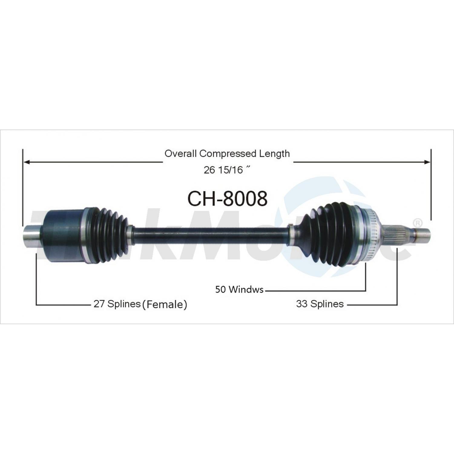 TrakMotive CH8008 - CV Axle Shaft TrakMotive CH8008 CV Axle Shaft product image 1 of 3
