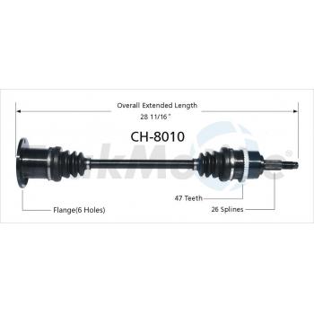 TrakMotive CH8010 CV Axle Shaft product image 1 of 3