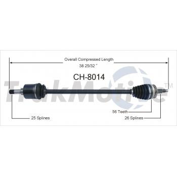 TrakMotive CH8014 CV Axle Shaft product image 1 of 3