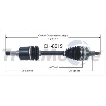 TrakMotive CH8019 CV Axle Shaft product image 1 of 3