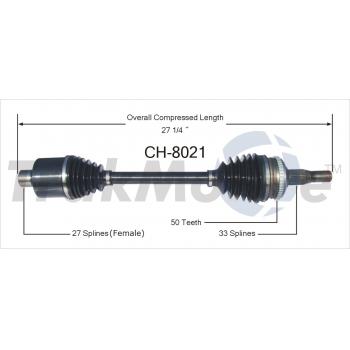 TrakMotive CH8021 CV Axle Shaft product image 1 of 3