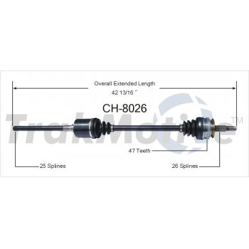 TrakMotive CH8026 CV Axle Shaft product image 1 of 3