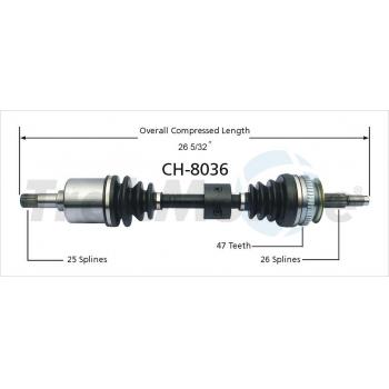 TrakMotive CH8036 CV Axle Shaft product image 1 of 3