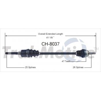 TrakMotive CH8037 CV Axle Shaft product image 1 of 3