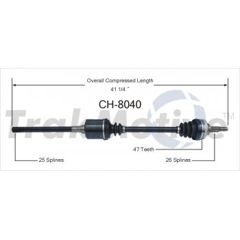 TrakMotive CH8040 CV Axle Shaft product image 1 of 3