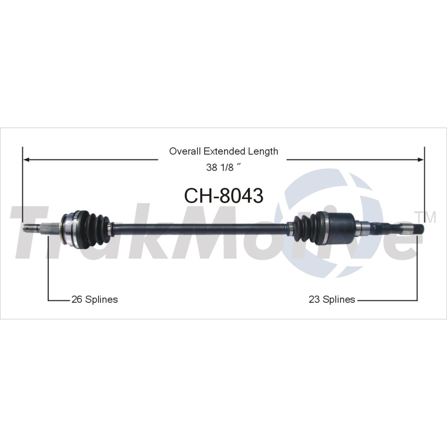 TrakMotive CH8043 - CV Axle Shaft TrakMotive CH8043 CV Axle Shaft product image 1 of 3