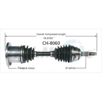 TrakMotive CH8060 CV Axle Shaft product image 1 of 3