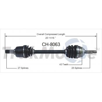 TrakMotive CH8063 - CV Axle Shaft TrakMotive CH8063 CV Axle Shaft product image 1 of 3