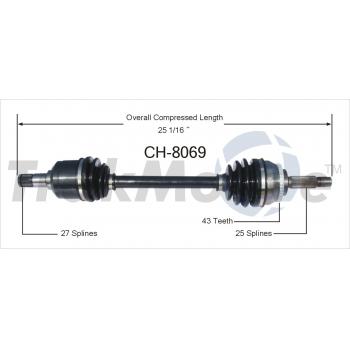 TrakMotive CH8069 CV Axle Shaft product image 1 of 3