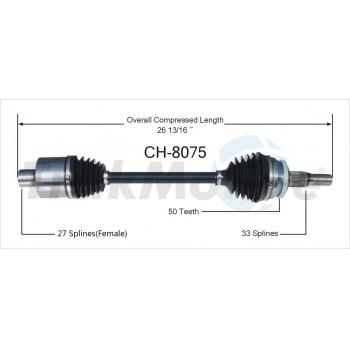 TrakMotive CH8075 CV Axle Shaft product image 1 of 3