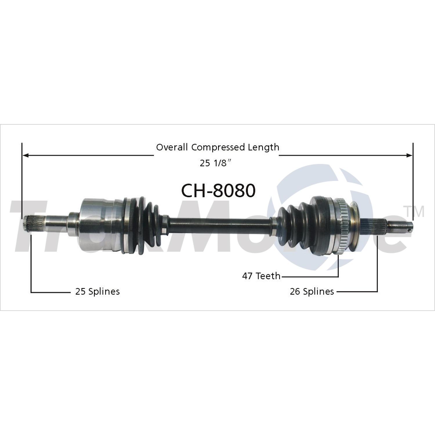 TrakMotive CH8080 - CV Axle Shaft TrakMotive CH8080 CV Axle Shaft product image 1 of 3