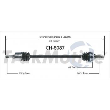 TrakMotive CH8087 CV Axle Shaft product image 1 of 3