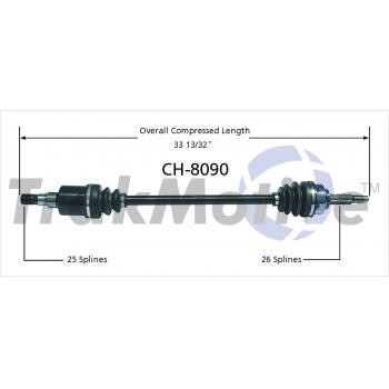 TrakMotive CH8090 CV Axle Shaft product image 1 of 3