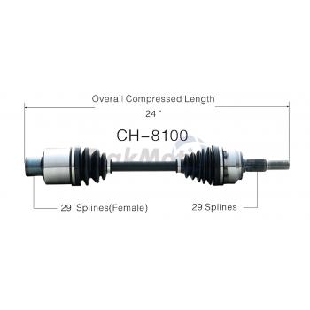 TrakMotive CH8100 CV Axle Shaft product image 1 of 3