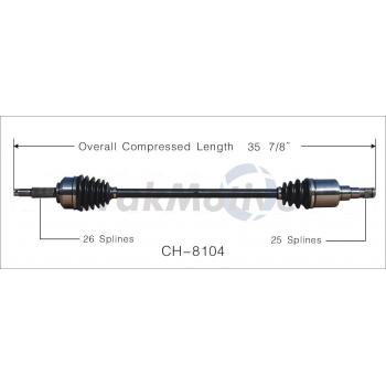 TrakMotive CH8104 - CV Axle Shaft TrakMotive CH8104 CV Axle Shaft product image 1 of 3