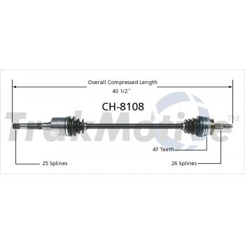 TrakMotive CH8108 - CV Axle Shaft TrakMotive CH8108 CV Axle Shaft product image 1 of 3