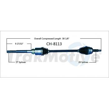 TrakMotive CH8113 CV Axle Shaft product image 1 of 3