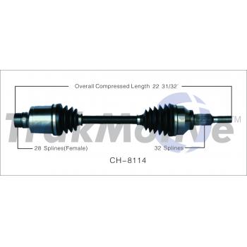 TrakMotive CH8114 - CV Axle Shaft TrakMotive CH8114 CV Axle Shaft product image 1 of 3