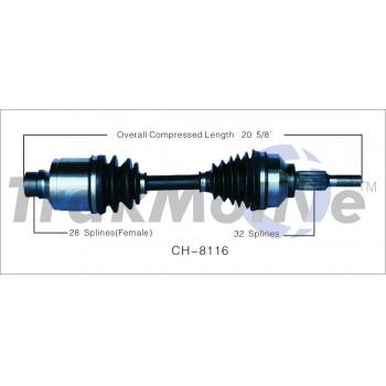 TrakMotive CH8116 - CV Axle Shaft TrakMotive CH8116 CV Axle Shaft product image 1 of 3