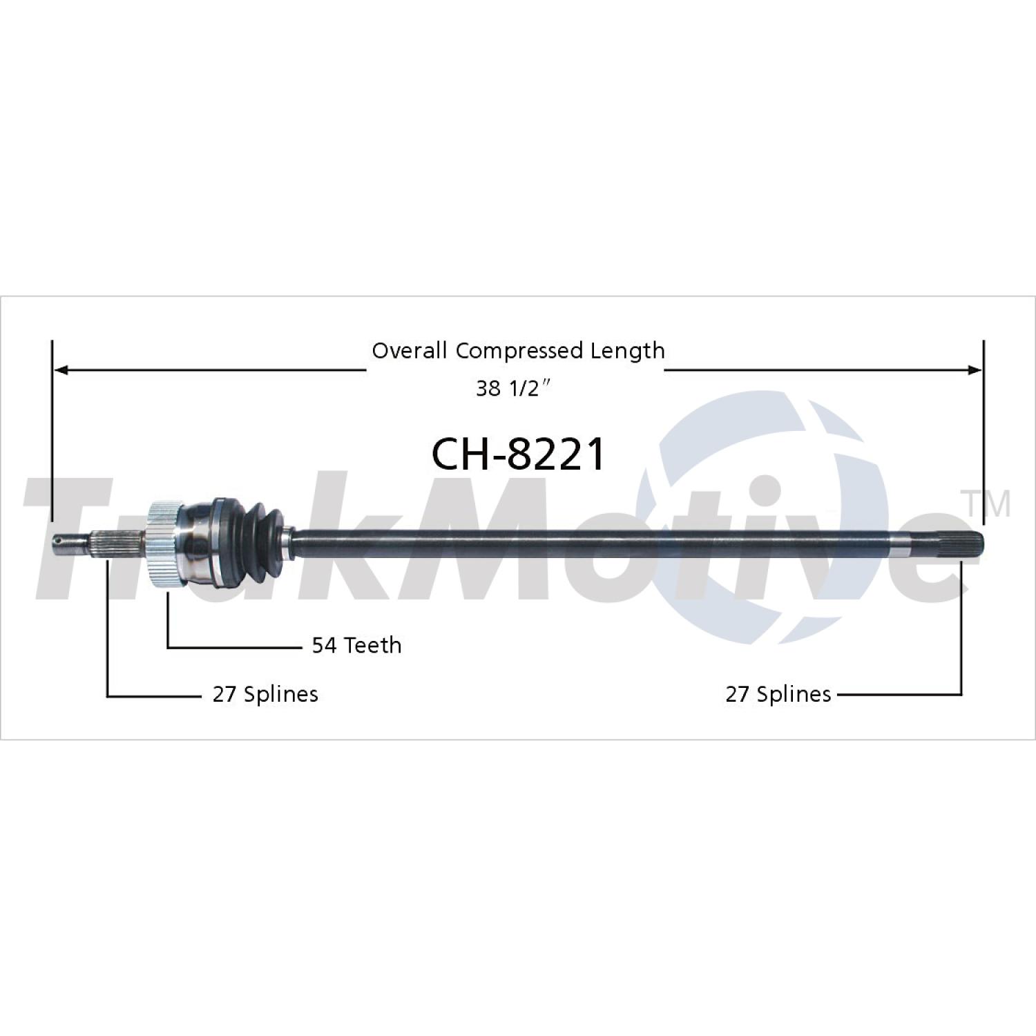 TrakMotive CH8221 - CV Axle Shaft TrakMotive CH8221 CV Axle Shaft product image 1 of 3
