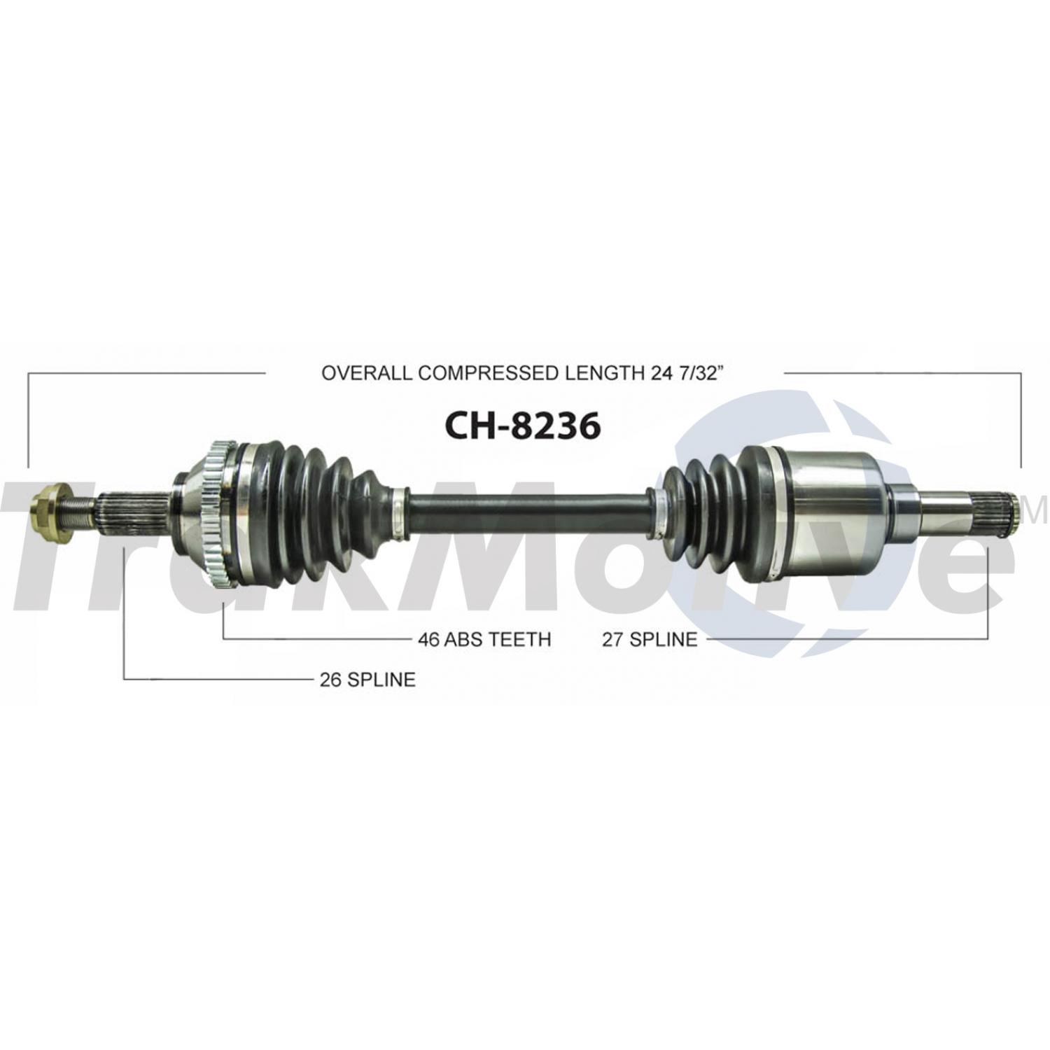 TrakMotive CH8236 CV Axle Shaft product image 1 of 3