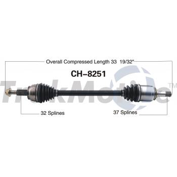 TrakMotive CH8251 CV Axle Shaft product image 1 of 3