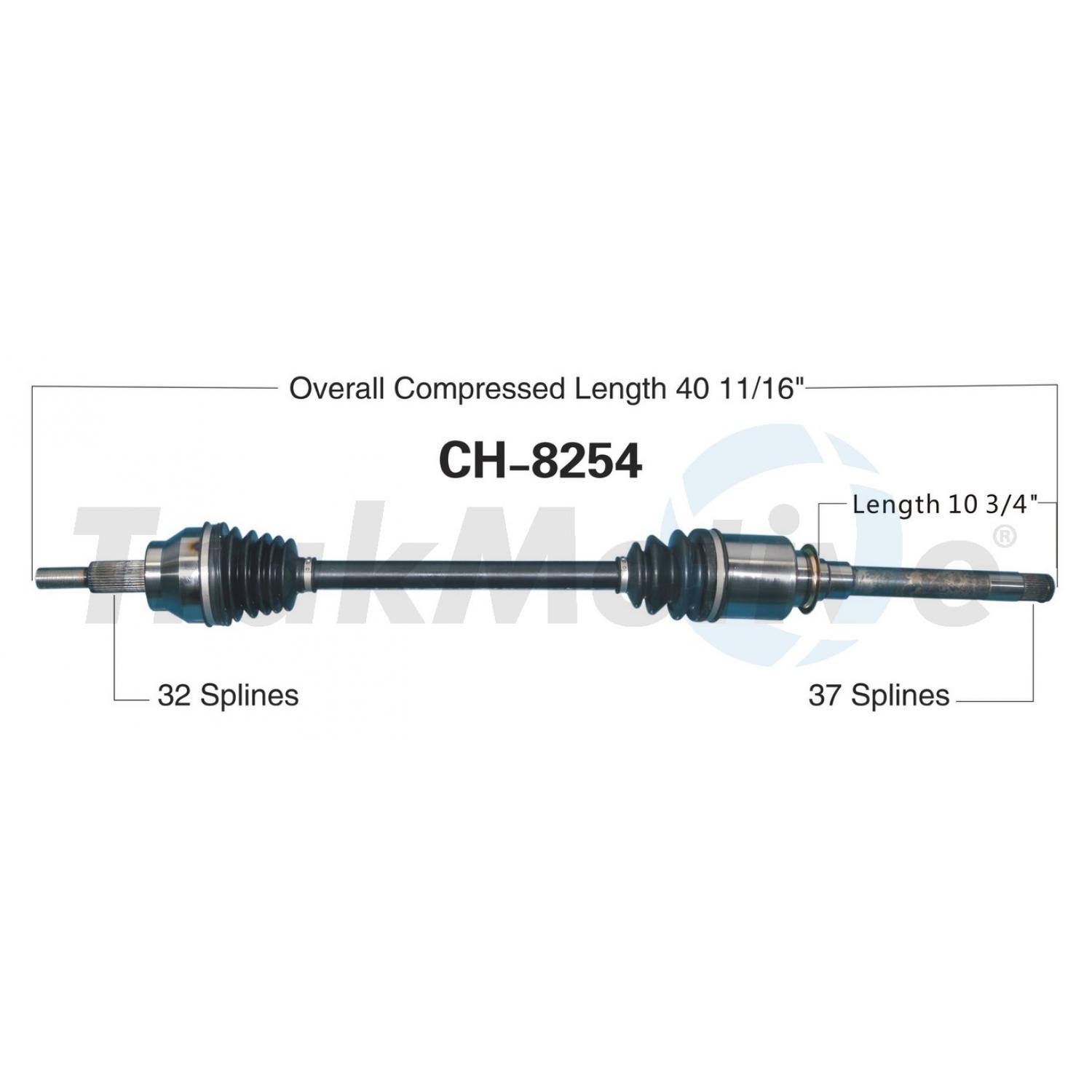 TrakMotive CH8254 CV Axle Shaft product image 1 of 3