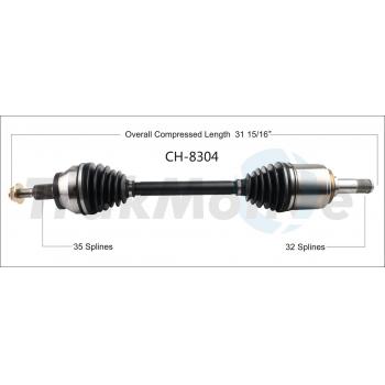 TrakMotive CH8304 CV Axle Shaft product image 1 of 3