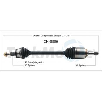 TrakMotive CH8306 CV Axle Shaft product image 1 of 3