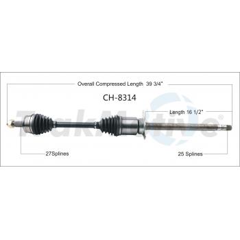 TrakMotive CH8314 - CV Axle Shaft TrakMotive CH8314 CV Axle Shaft product image 1 of 3